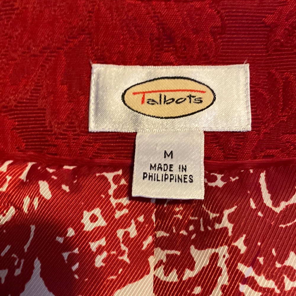 Red Talbots double sided buttons jacket size medium